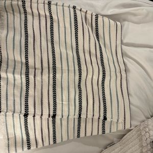 NWT 12 Loft Cotton blend tweed striped faux wrap skirt